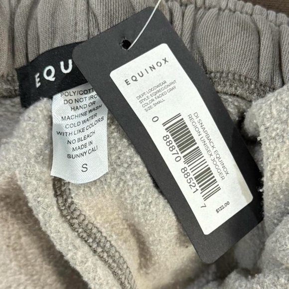 Equinox Gray Logo Jogger Sweatpants S NWT Oversized Loungewear Athleisure Cozy - Picture 6 of 6